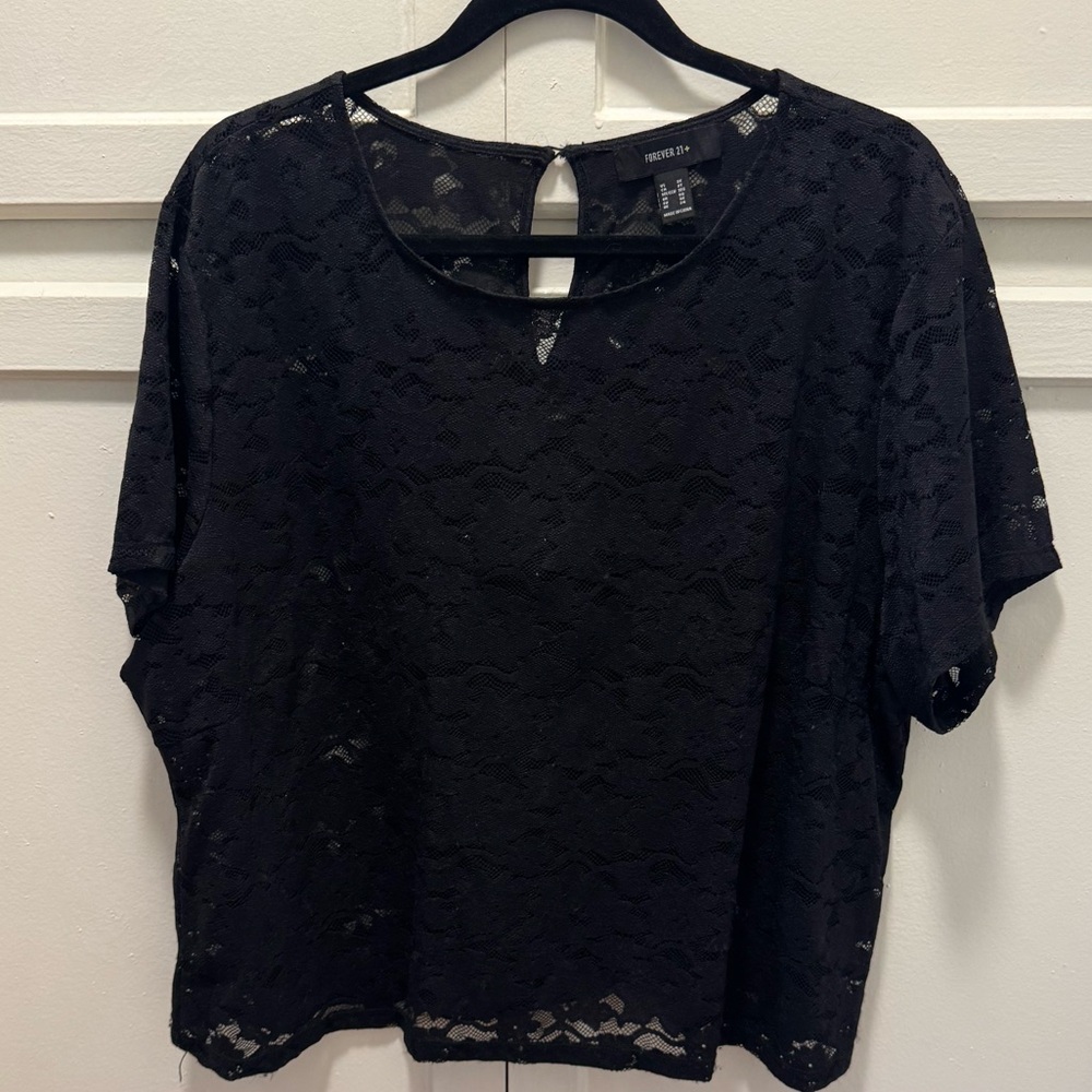 Forever 21 Black Lace Blouse